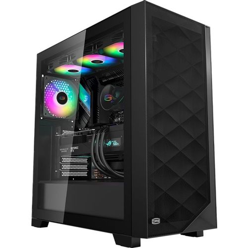 Корпус ATX PCCOOLER C3D510 BK ARGB, Midi-Tower, без БП, черный [c3d510-bkp3-gl]