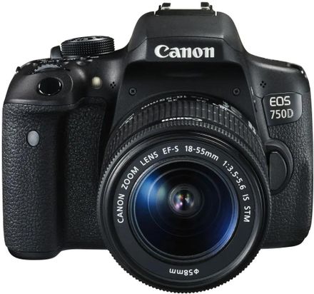 Зеркальный фотоаппарат Canon EOS 750D kit ( EF-S 18-55mm f/3.5-5.6 IS STM), черный