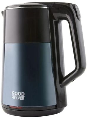 Чайник электрический GOODHELPER KPS-188C(С), 1500Вт, черный и синий ...