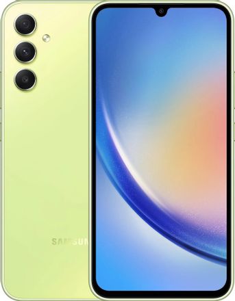 Смартфон Samsung Galaxy A34 5G 6/128Gb,  6.6",  AMOLED,  120Гц,  5000мAч,  2 nano SIM,  зеленый лайм