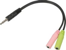 Изображение товара Адаптер аудио HAMA 2xJack 3.5 (f) - Jack 3.5 (m) черный