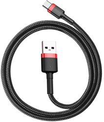 Изображение товара Кабель BASEUS CATKLF-A91,  USB Type-C (m) -  USB (m),  0.5м,  3A,  красный / черный