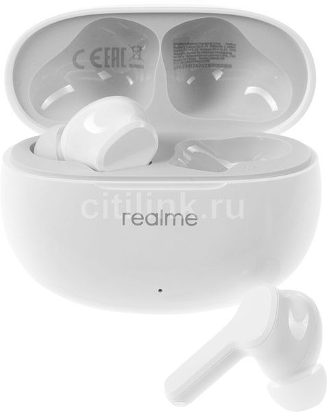 Наушники REALME Buds T100 RMA2109, Bluetooth, внутриканальные, белый [6672687]