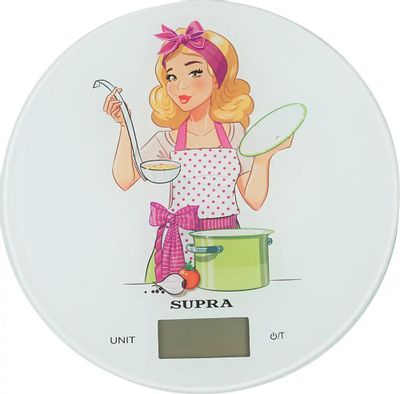 Весы кухонные Supra BSS-4602, белый/рисунок – купить в Ситилинк | 1014837