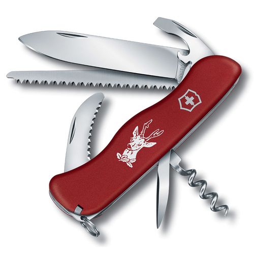 Складной нож Victorinox Hunter, функций: 12, 111мм, красный, коробка картонная [0.8573]