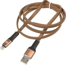 Изображение товара Кабель Digma Lightning 1.2м плоский USB для Apple коричневый