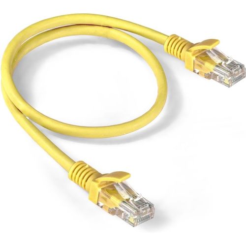 Патч-корд EXEGATE UTP-RJ45-RJ45-5e-0,5M-LSZH-YL UTP, кат.5E, 0.5м, 4 пары, алюминий омедненный, многожильный, желтый