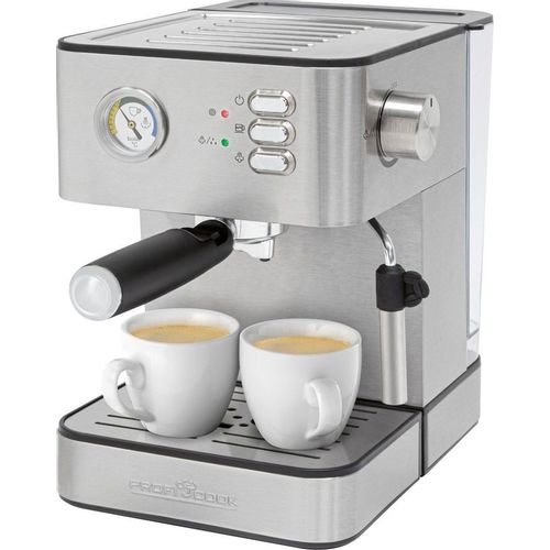 Кофеварка PROFI COOK PC-ES 1209, рожковая, серебристый