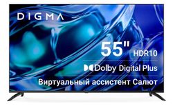 Изображение товара 55" Телевизор Digma DM-LED55UBB40 4K Ultra HD, СМАРТ ТВ, Салют ТВ, черный