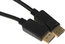 Изображение товара Кабель Display Port KINGPRICE KP-DP-v1.1-1.5m,  DisplayPort (m) (прямой) -  DisplayPort (m) (прямой),  GOLD ,  круглое,  1.5м,  черный