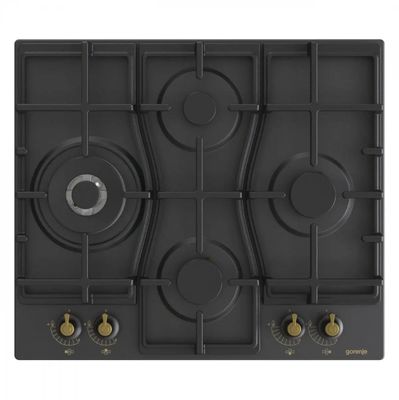 Газовая варочная панель Gorenje GW6D42CLB, 4 конфорки, эмаль, черный ...