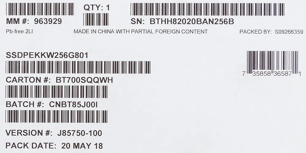 Ssdpekkw256g801 best sale