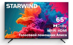 Изображение товара 65" Телевизор StarWind SW-LED65UG402 4K Ultra HD, СМАРТ ТВ, YaOS, черный Изображение товара 65" Телевизор StarWind SW-LED65UG402 4K Ultra HD, СМАРТ ТВ, YaOS, черный
