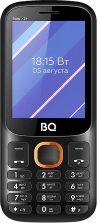 Сотовый телефон BQ 2820 Step XL+, черный/оранжевый