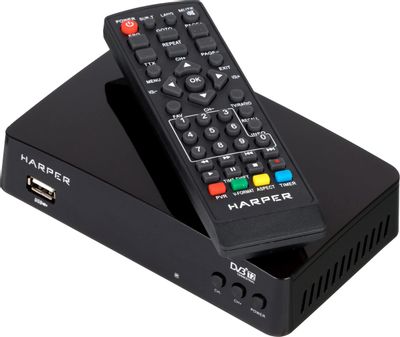 Ресивер DVB-T2 Harper HDT2-1511,  черный
