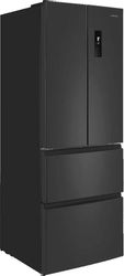 Холодильник трехкамерный MAUNFELD MFF180NFSBE01 Total No Frost, French Door, инверторный