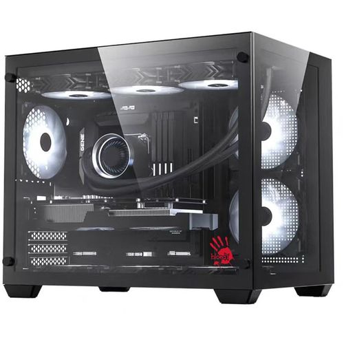 Корпус mATX BLOODY BD-CC108, Mini-Tower, без БП, черный [bd-cc108-bk]