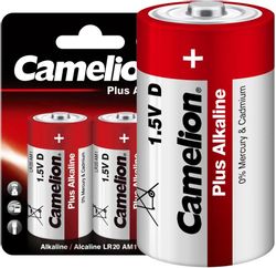 Изображение товара Батарейки CAMELION LR20-BP2 20000 мАч для мощных устройств, комплект 2 шт. Изображение товара Батарейки CAMELION LR20-BP2 20000 мАч для мощных устройств, комплект 2 шт.
