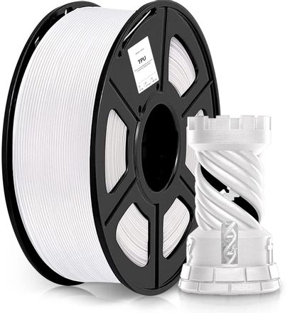 Пластик Cactus CS-3D-TPU-0.8KG-WHITE TPU/ 1.75мм/ 0.8кг/ 336м/ белый