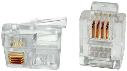 Коннектор LanMaster TWT-PL11-4P4C/100 UTP кат.3 RJ11 прозрачный (упак.: 100шт)