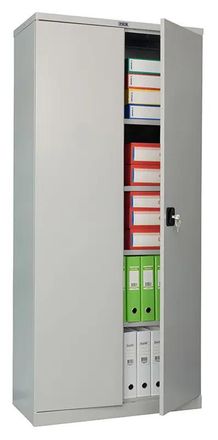 Шкаф для документов ПРАКТИК CB 12, металл, 1860мм х850мм серый [s20499011202]