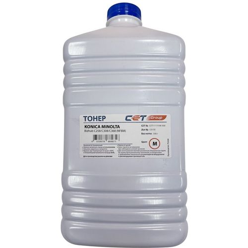 Тонер CET NF8M TN-324, для KONICA MINOLTA Bizhub C258/C308/C368, пурпурный, 500грамм, бутылка