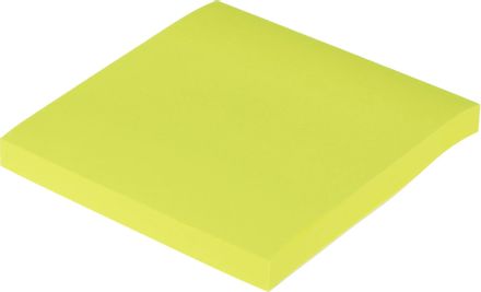 Блок самоклеящийся бумажный STICK`N 27070, 76x76, 80 л, 1 цв, желтый неон