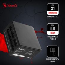 Блок питания BLOODY BD-PS750G,  750Вт,  черный