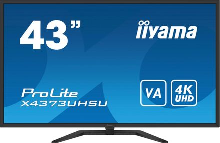 42.5" Монитор Iiyama ProLite X4373UHSU-B1,  3840x2160,  VA,  2хHDMI,  1хDP,  черный