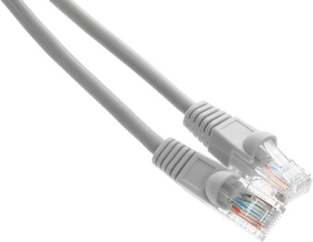 Патч-корд KINGPRICE KP-PC-c5e-3m-g литой (molded), UTP, кат.5E, 3м, 4 пары, 26AWG, алюминий омедненный, многожильный, серый