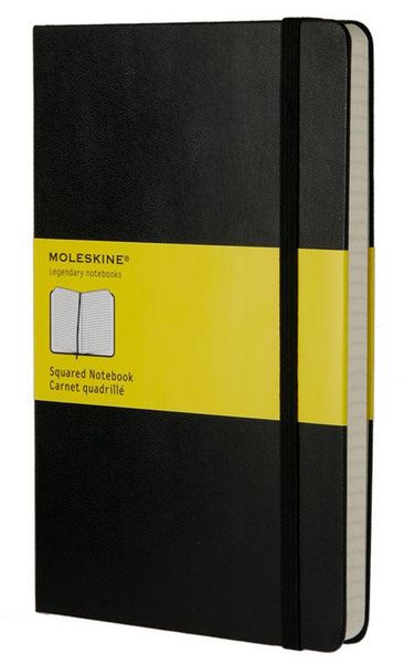 Блокнот Moleskine Classic,  240стр,  в клеточку,  твердая обложка,  черный [qp061]