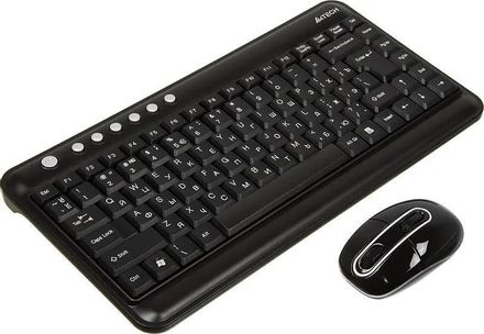 Комплект (клавиатура+мышь) A4Tech V-Track 7600N, USB, беспроводной, черный