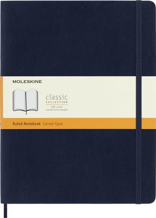 Блокнот Moleskine Classic Soft,  192стр,  в линейку,  мягкая обложка,  синий сапфир [qp621b20]