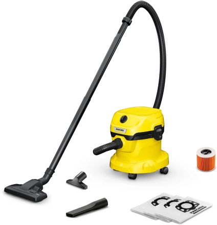Строительный пылесос Karcher WD 2 Plus V-12/6/18/C Home,  желтый [1.628-012.0]