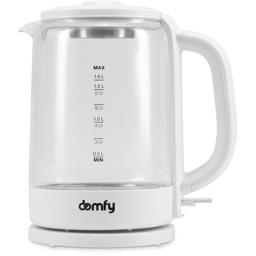 Чайник электрический DOMFY DSW-EK304, 1.6л, стекло/пластик