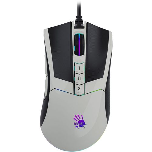 Мышь проводная A4TECH Bloody W90 Max, игровая, оптическая, USB, 10000dpi, белый и черный [w90 max panda]