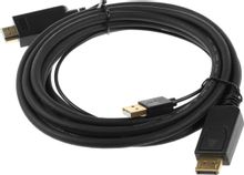 Изображение товара Кабель HDMI (m) - DisplayPort (m), 3 метра, позолоченные контакты, черный