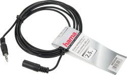 Кабель-удлинитель аудио HAMA H-30448, Jack 3.5 (m) - Jack 3.5 (f), 2.5м