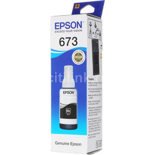 Чернила Epson 673 C13T673198 (аналог C13T67314A), для Epson, 70мл, черный