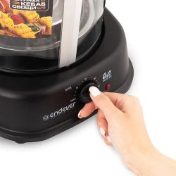 Шашлычница электрическая Endever Grillmaster-300, 1700Вт, серебристый/черный