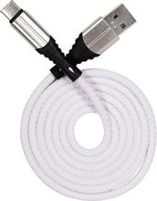 Изображение товара Кабель USB Type-C (муж.) ZIBELINO 2 м оплетка белый 2.1 A