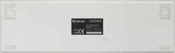 Клавиатура Defender Dasher GK-472, проводная, механическая, заводское нанесение кириллицы, белый