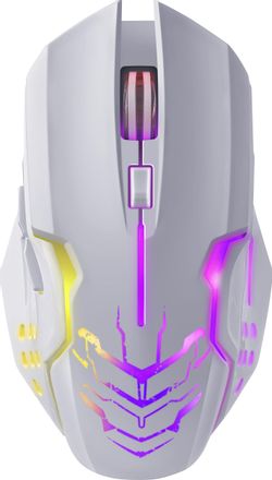 Мышь беспроводная Defender Katana GM-511, игровая, радио, оптическая, USB, 3200dpi, белый [52512]