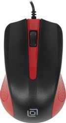Мышь проводная Oklick 225M, USB, черный и красный