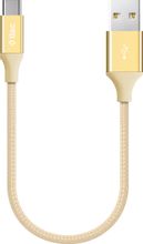 Изображение товара Кабель TTEC 2DK26A,  USB Type-C (m) -  USB (m),  0.3м,  в оплетке,  2A,  золотистый
