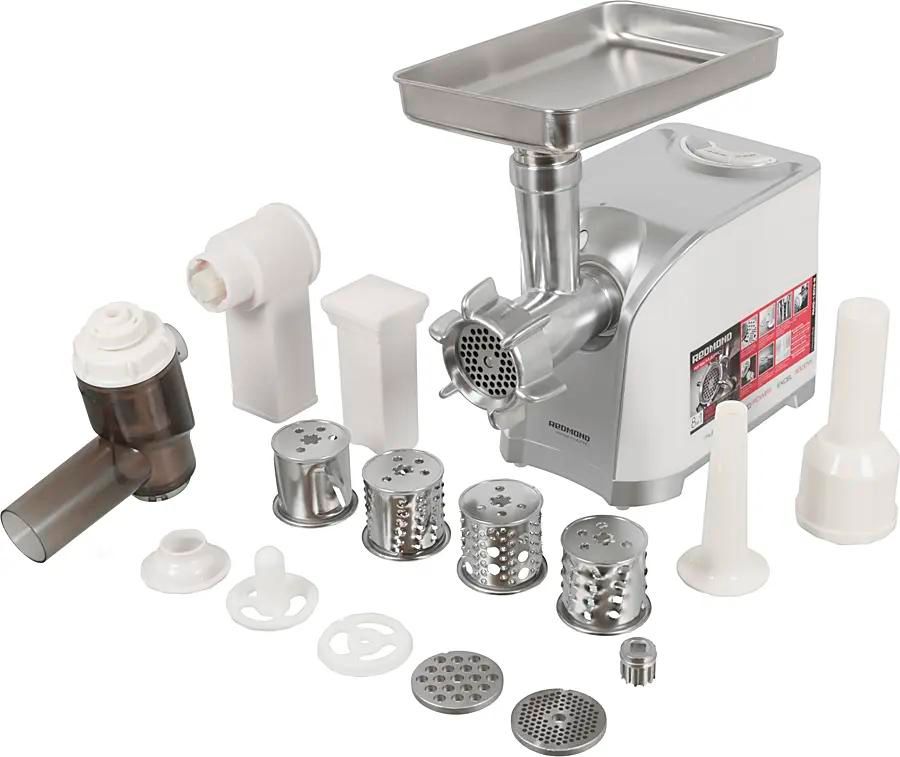 Характеристики Мясорубка Redmond RMG-1203-8, серебристый (709739) смотреть  в СИТИЛИНК