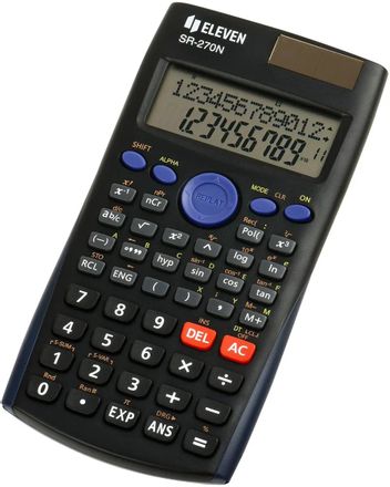 Калькулятор ELEVEN SR-270N, 10+2-разрядный, черный