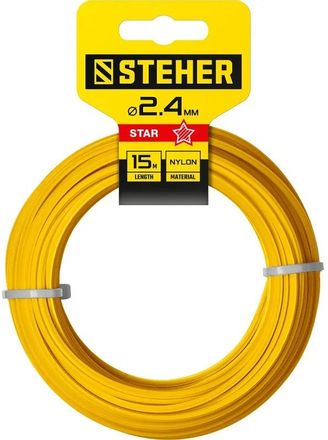 Леска для триммеров STEHER 75010-2.4,  2.4мм, 15м
