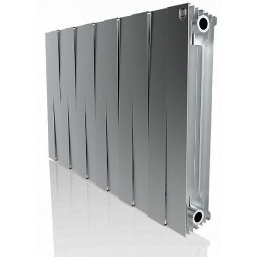 Радиатор биметаллический ROYAL THERMO PianoForte 500 Silver Satin, 500мм х 8 секций, боковое [нс-1176341] ROYAL THERMO