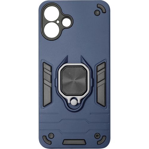 Чехол (клип-кейс) BORASCO Anti-Shock case, для Apple iPhone 16, противоударный, синий [74536]